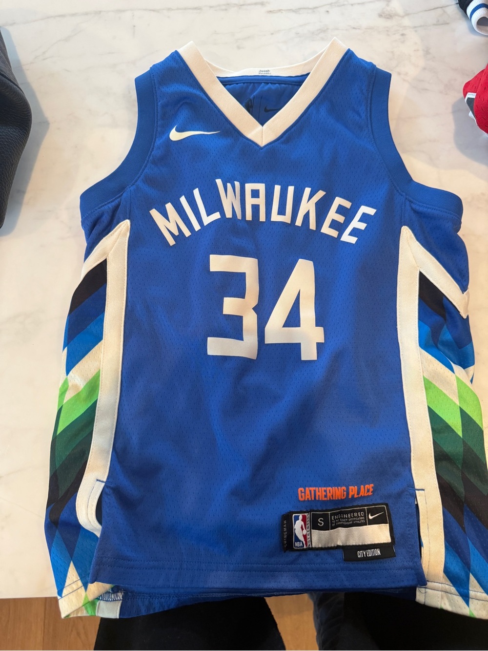 Giannis antetokounmopo jersey Milwaukee City Edition #34 Blue Basketball Jersey